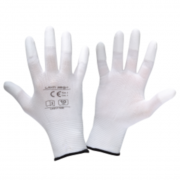 ROKAVICE PU FINGERTIP BELE XL